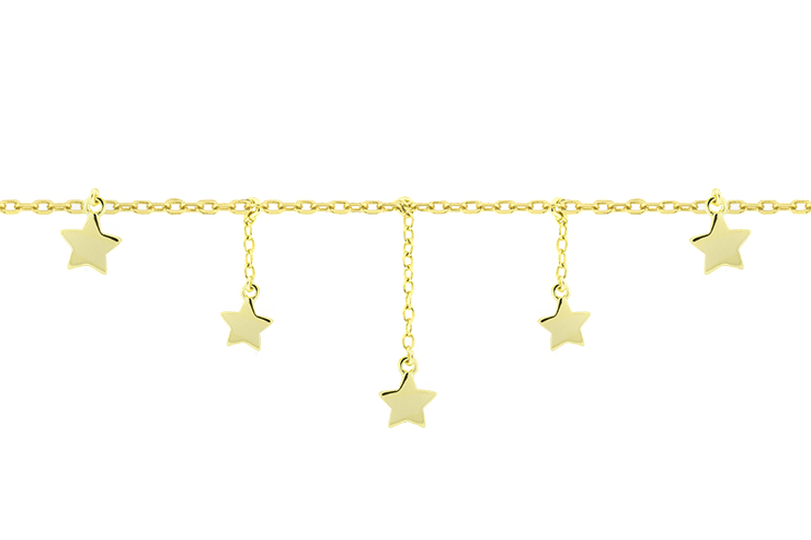 Collar plata 925 5 estrellas 