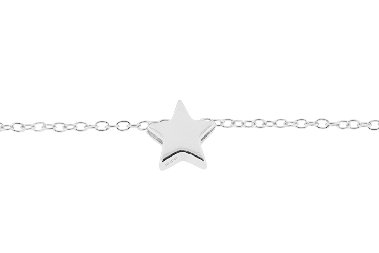 Silver 925 star necklace 38+5cm sterling silver
