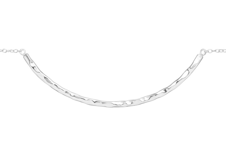 Collar plata 925 barra curvada martele