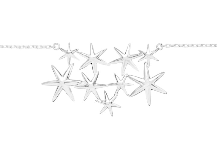 Collar plata 925 9 estrellas 