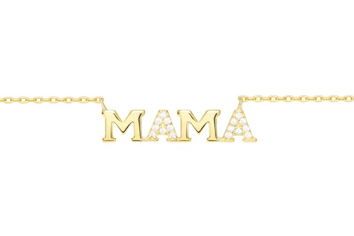 Collar plata 925 zirconita mama
