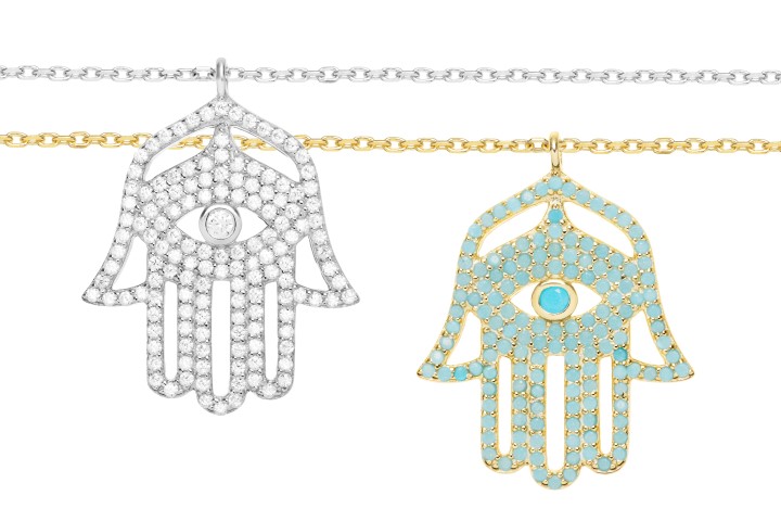 Silver cz necklace 38+5cm rhodium