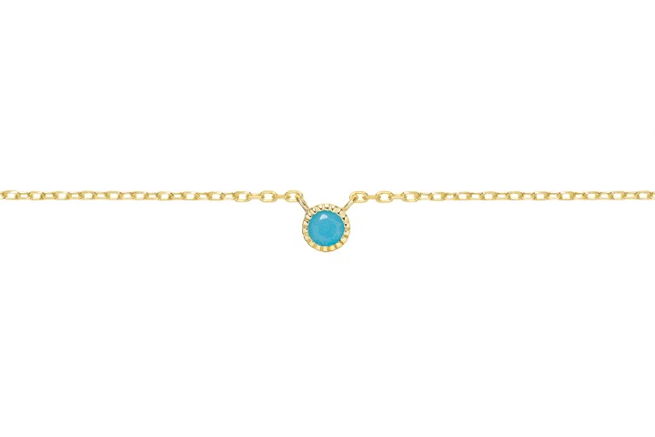 Silver cz necklace 38+5cm rose gold plated