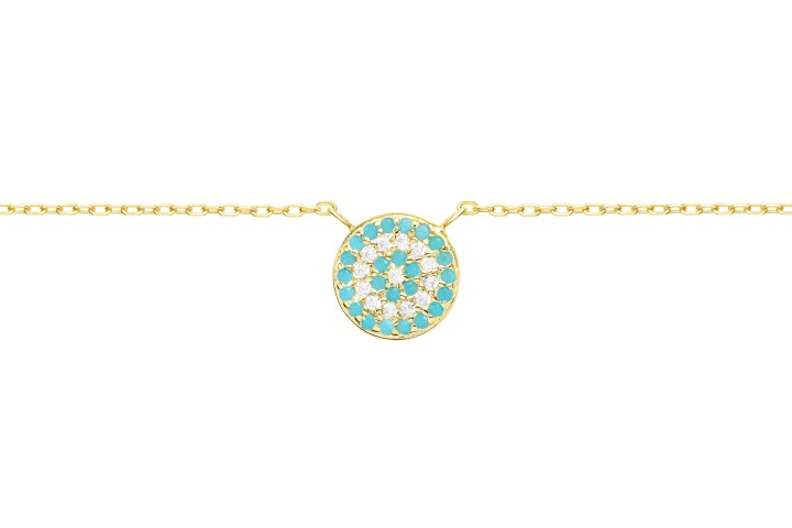 [10260C382ZBL] Silver 925 necklace 38+5cm rhodium (Gold plated)