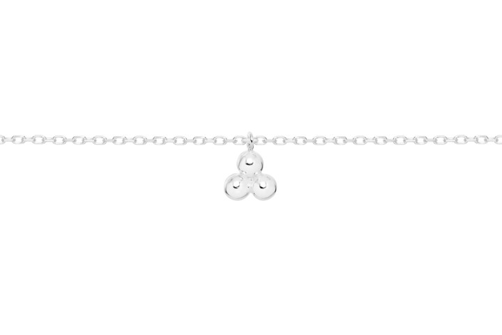 Collar plata 925 tres bolitas 