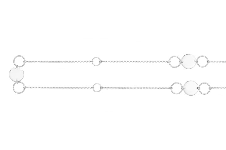 Collar plata 925 circulos 