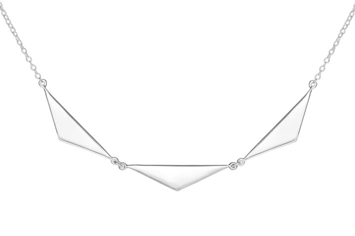 Collar plata 925 triangulos 