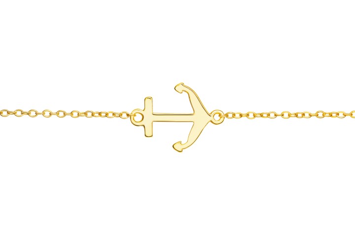 Collar plata 925 ancla apaisada 