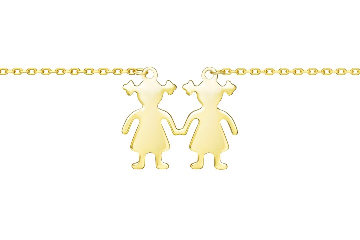 Collar plata 925 niña y niña 