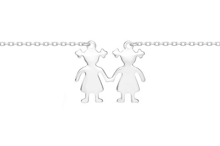 Collar plata 925 niña y niña 