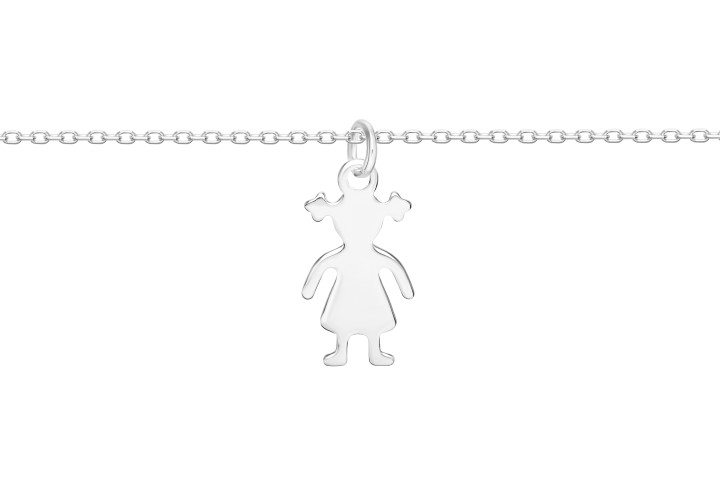 Silver 925 girl necklace 38+5cm sterling silver