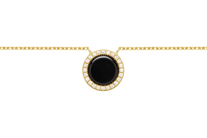 [10670C382ZBL] Necklace silver 925 cz with on 38+5cm rose gold plated (Gold plated)