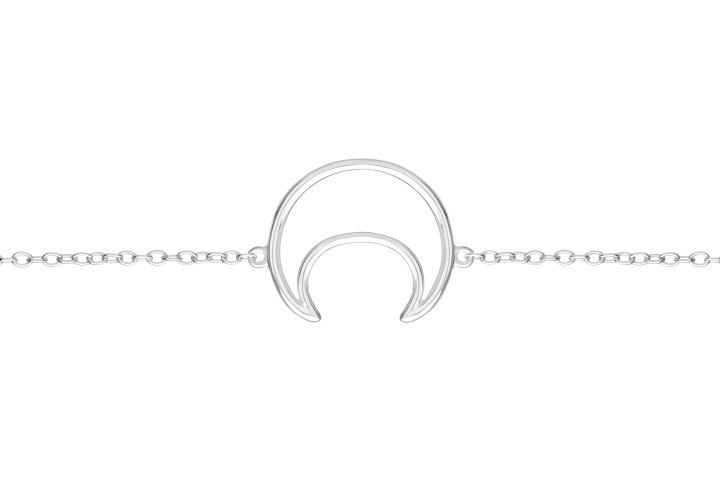 Collar plata 925 luna silueta 