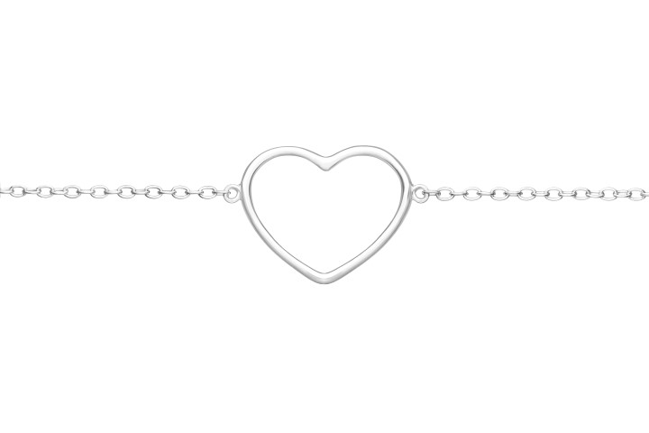 Sterling silver heart necklace