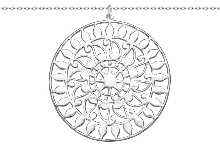 Collar plata 925 mandala 