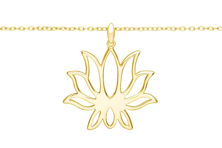 Collar plata 925 flor de loto 