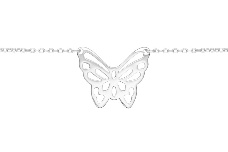 Collar plata 925 mariposa 