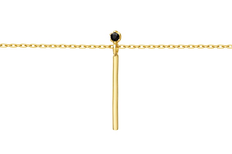 Silver 925 cz necklace 38+5cm rhodium