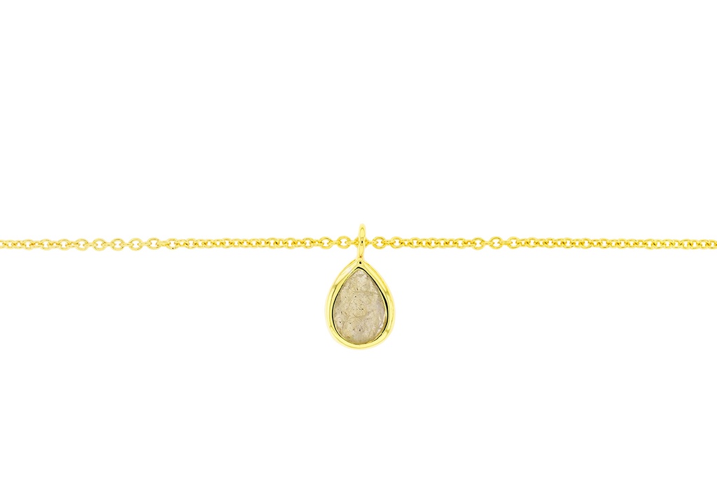 Collar plata 925 piedras semi preciosas lagrima 