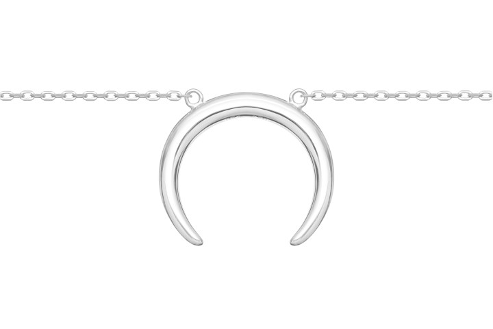 Collar plata 925 cuerno grande 