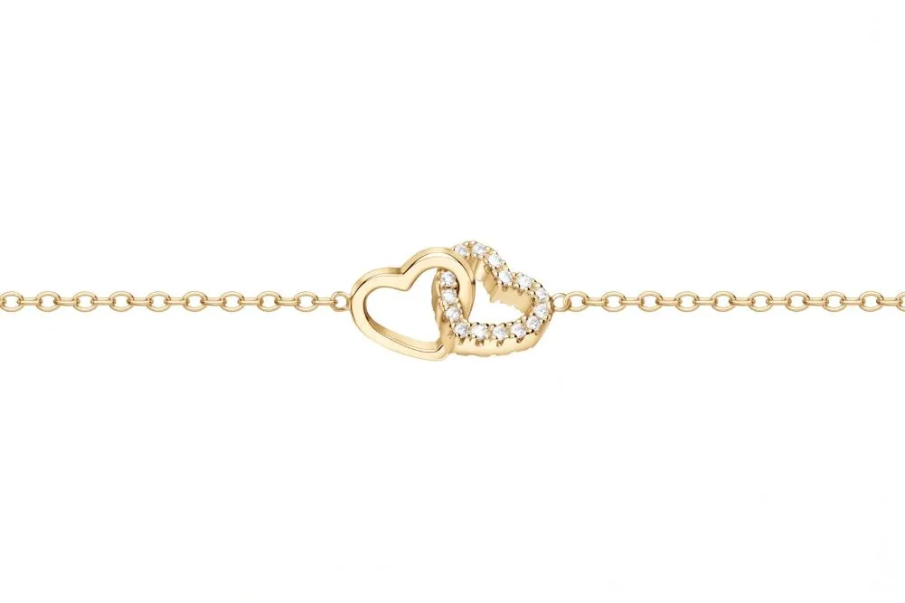 [11277C382ZBL] Collar plata 925 corazones (Oro)