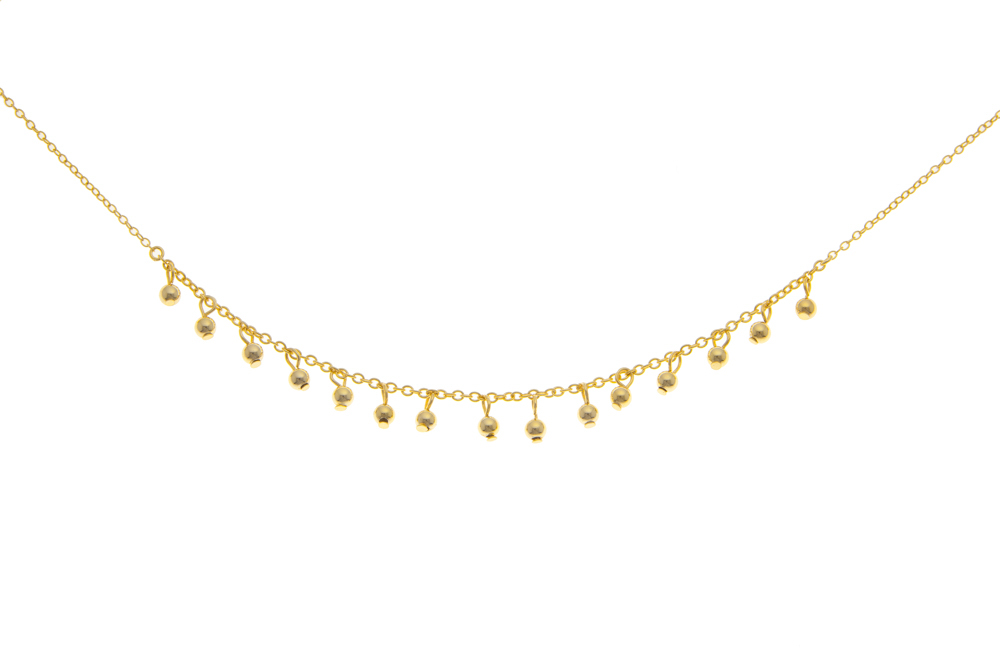 Collar plata 925 bolitas 3mm 