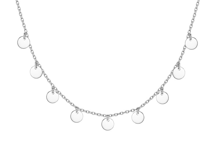 Collar choker plata 925 plaquitas 