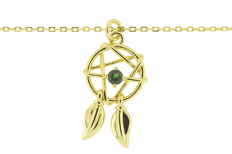 Silver 925 cz necklace 38+5cm rose gold plated