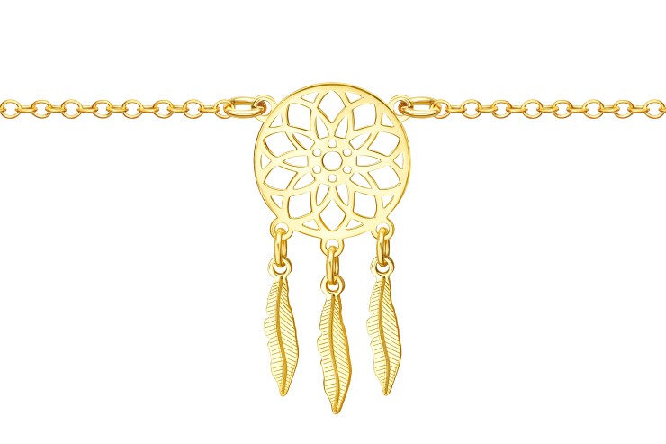 Silver 925 dream catcher neckl 38+5cm sterling silver