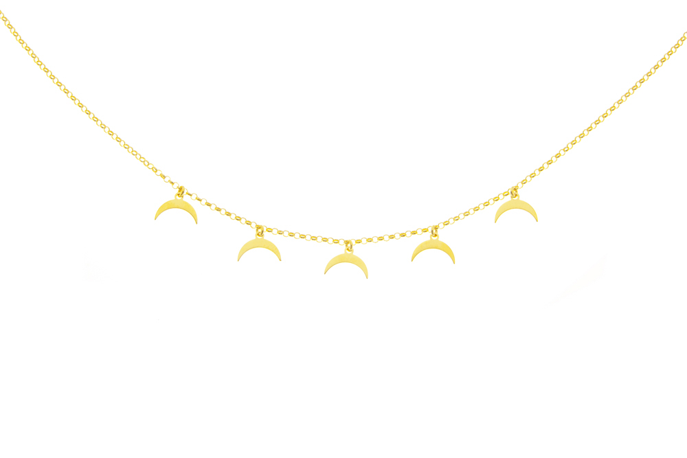 Collar plata 925 cinco cuernos 