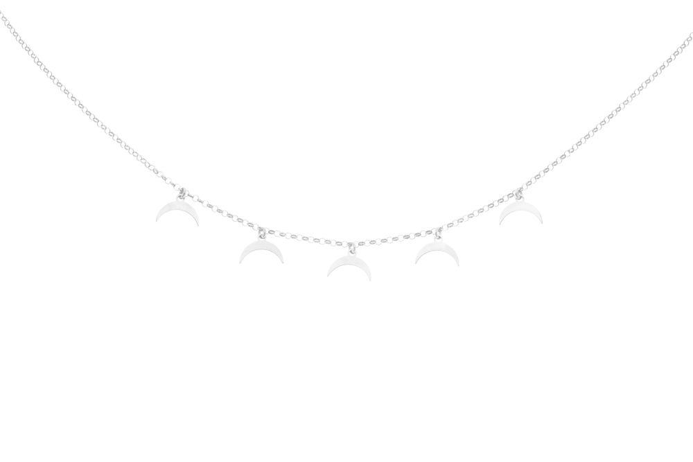 Collar plata 925 cinco cuernos 