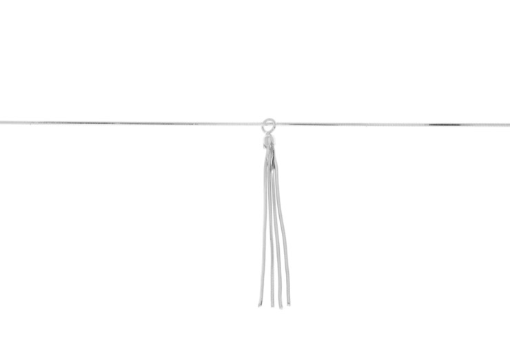 Collar plata 925 borlon de cadena 