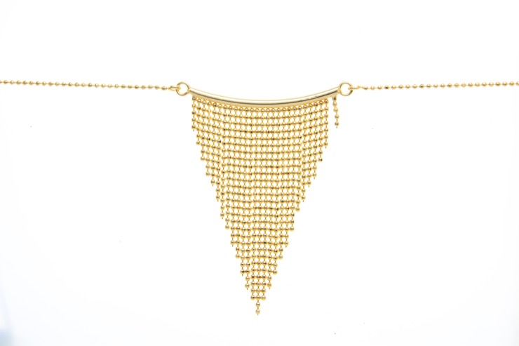 Collar plata 925 cortina bolitas 