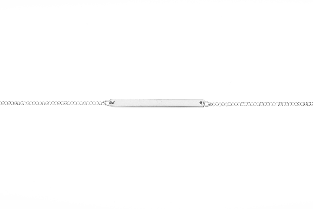 Collar plata 925 placa apaisada 