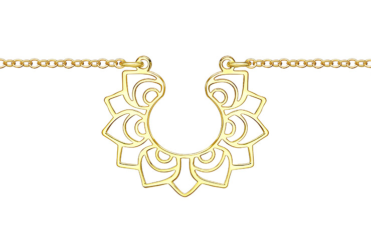 Collar plata 925 flor