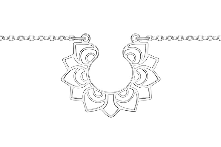 Collar plata 925 flor