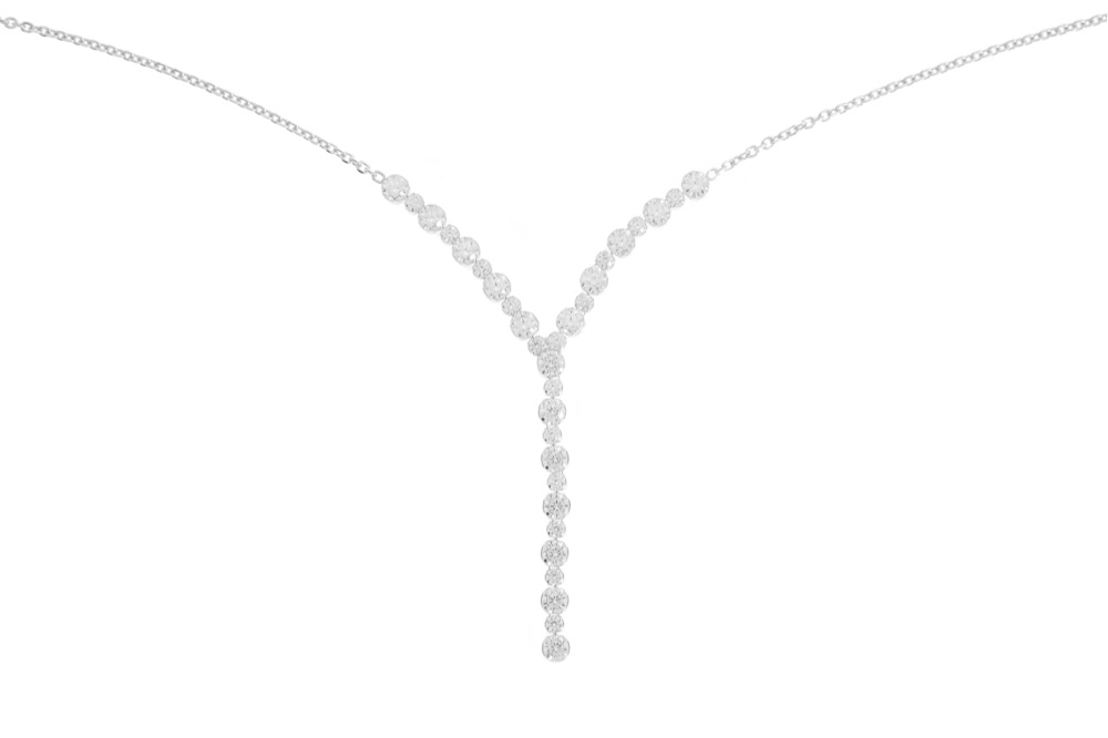 Collar plata 925 tenis con zirconitas 