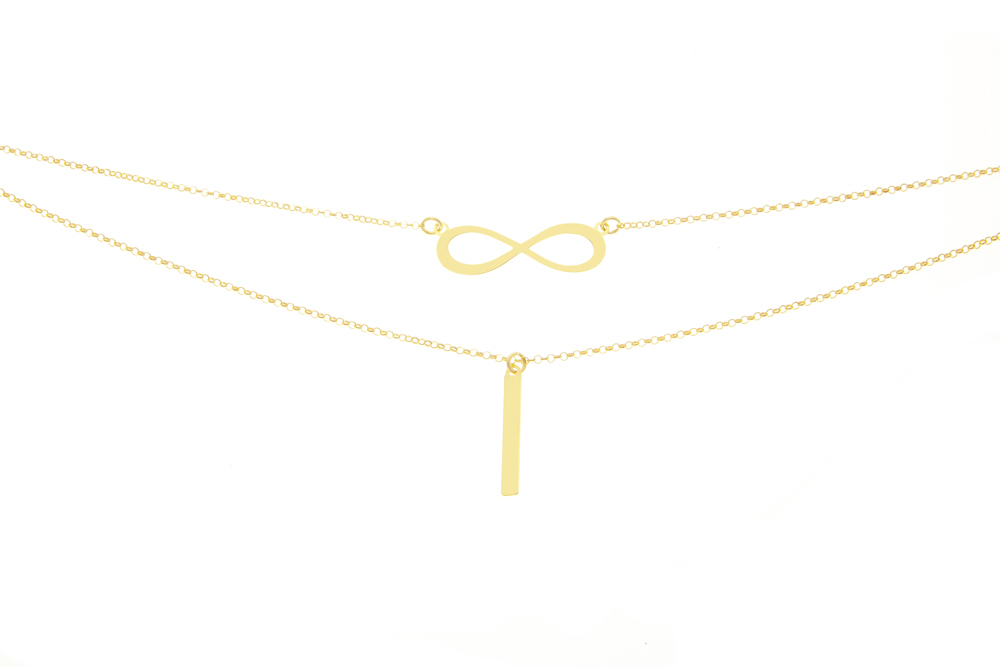 Silver 925 necklace 40+5cm sterling silver