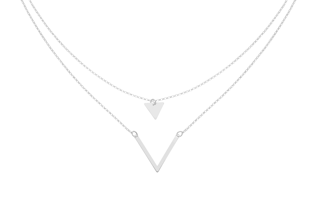 Silver 925 necklace 40+5cm sterling silver