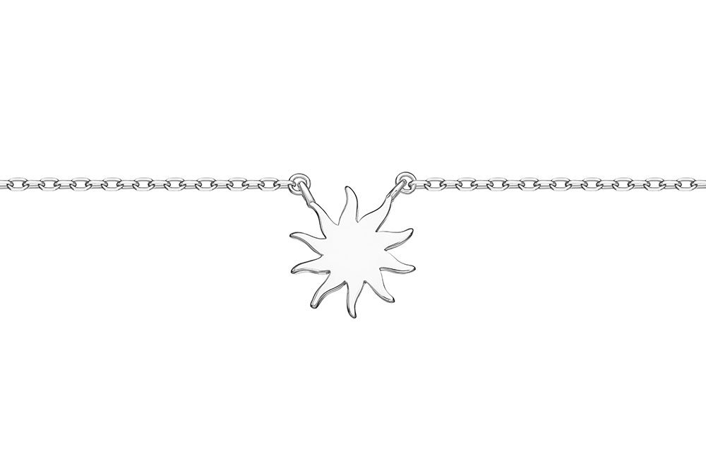 Silver 925 sun necklace 38+5cm sterling silver