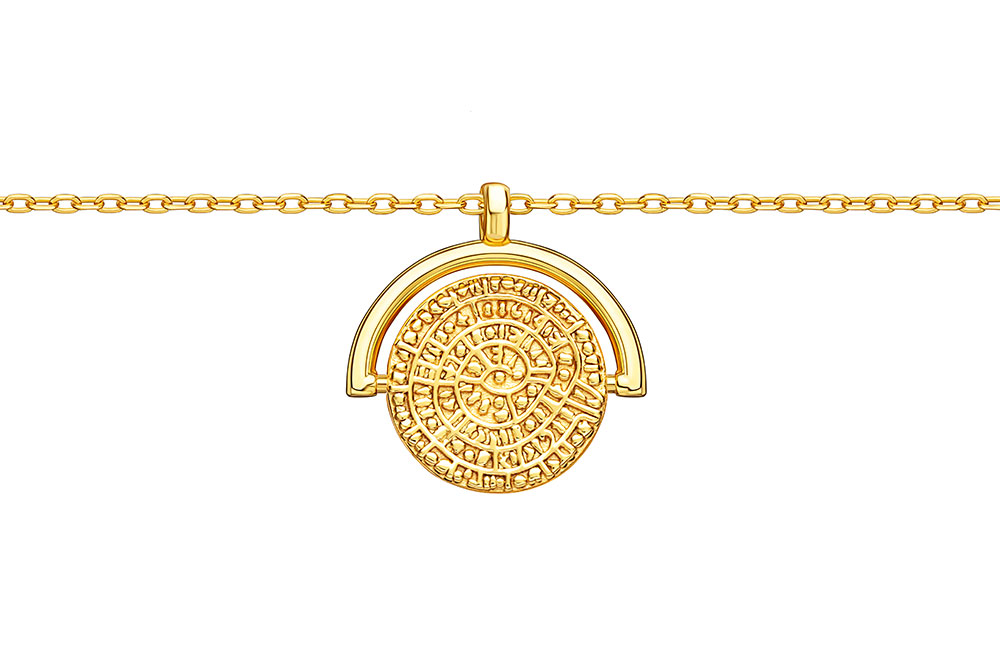 Collar plata 925 moneda reversible 