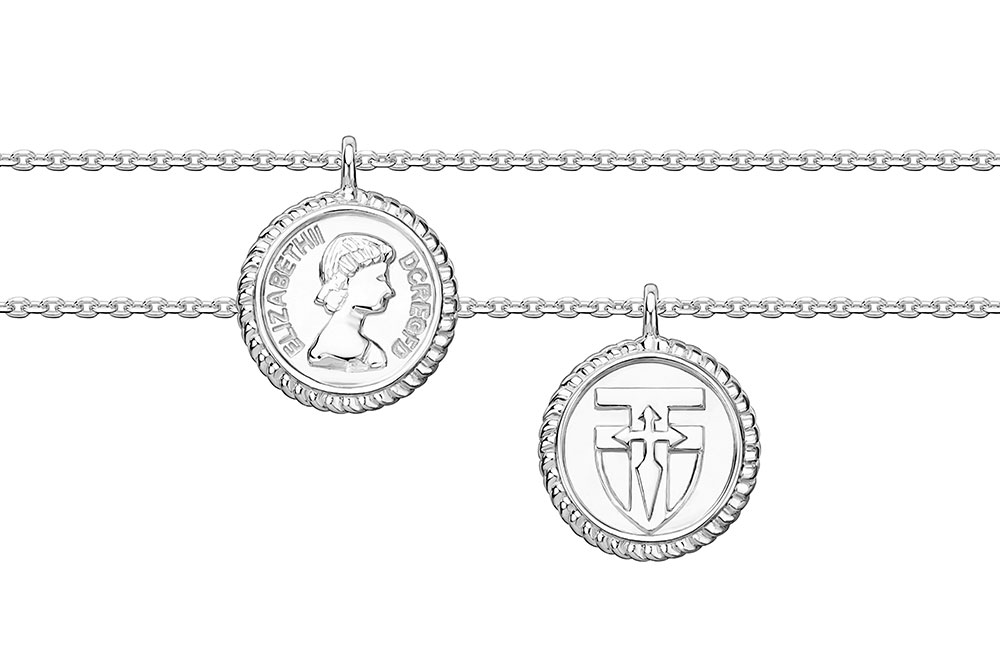 Collar plata 925 moneda libra esterlina 