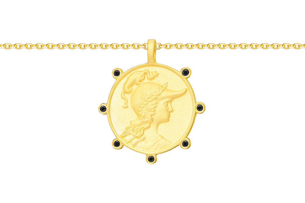 Collar plata 925 medalla romana 