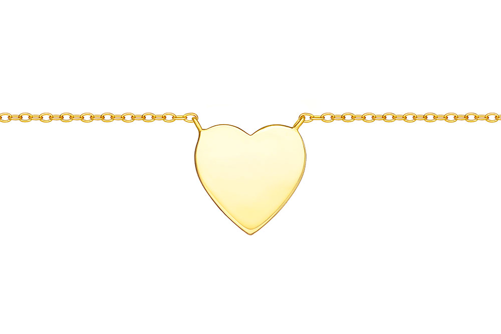 Collar plata 925 placa corazón 