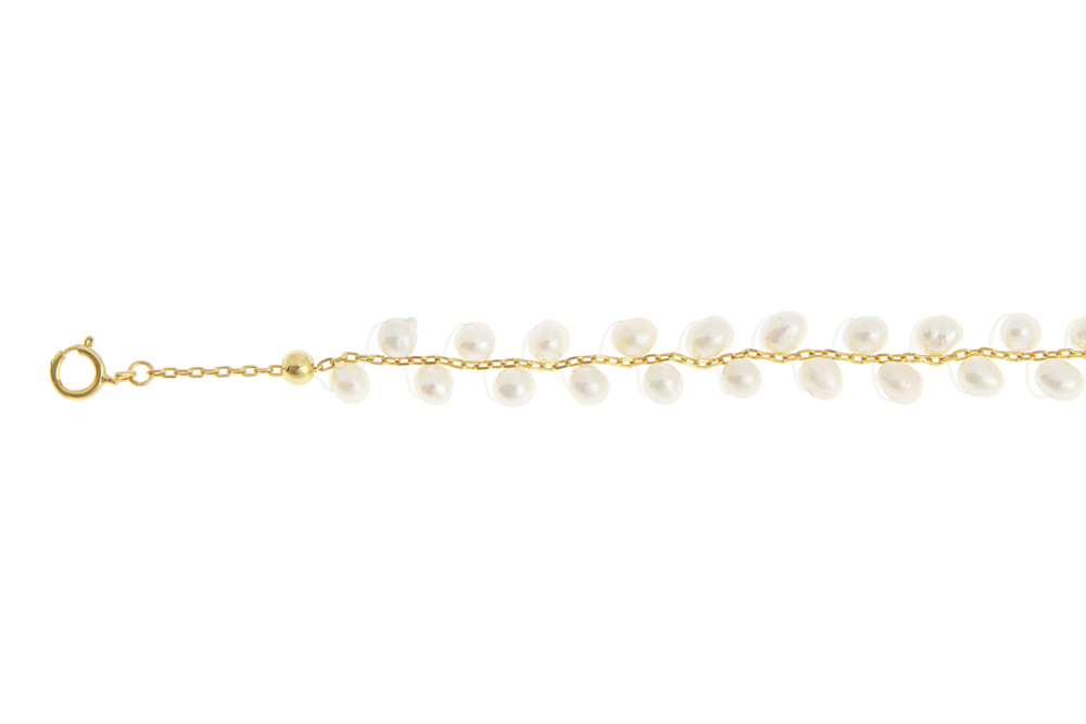 Collar plata 925 con mini perla 38 + 5cm 