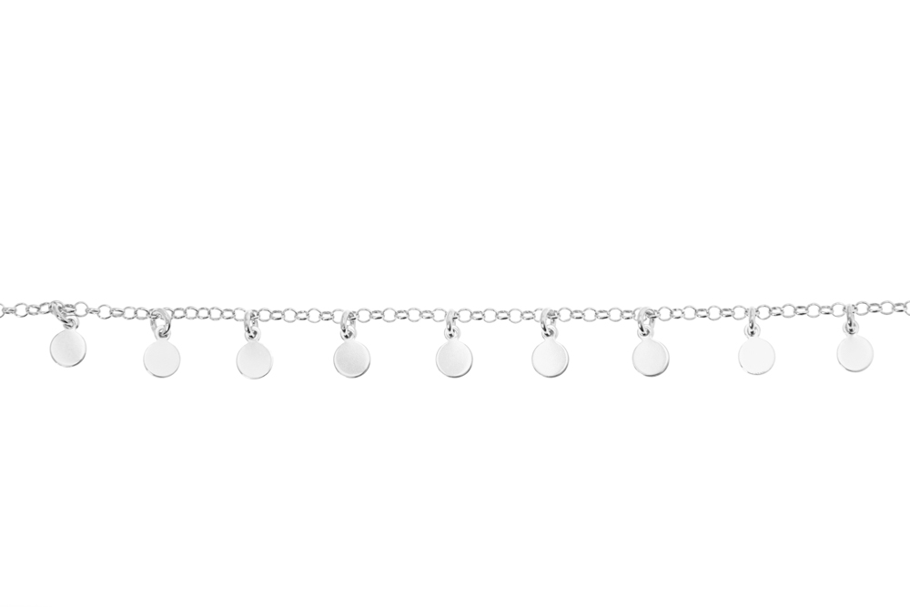 Collar choker plata 925 plaquitas 