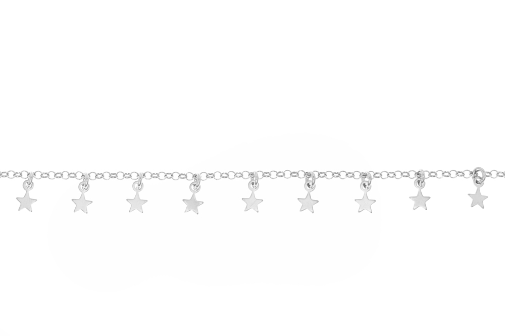 Collar choker plata 925 estrellas 