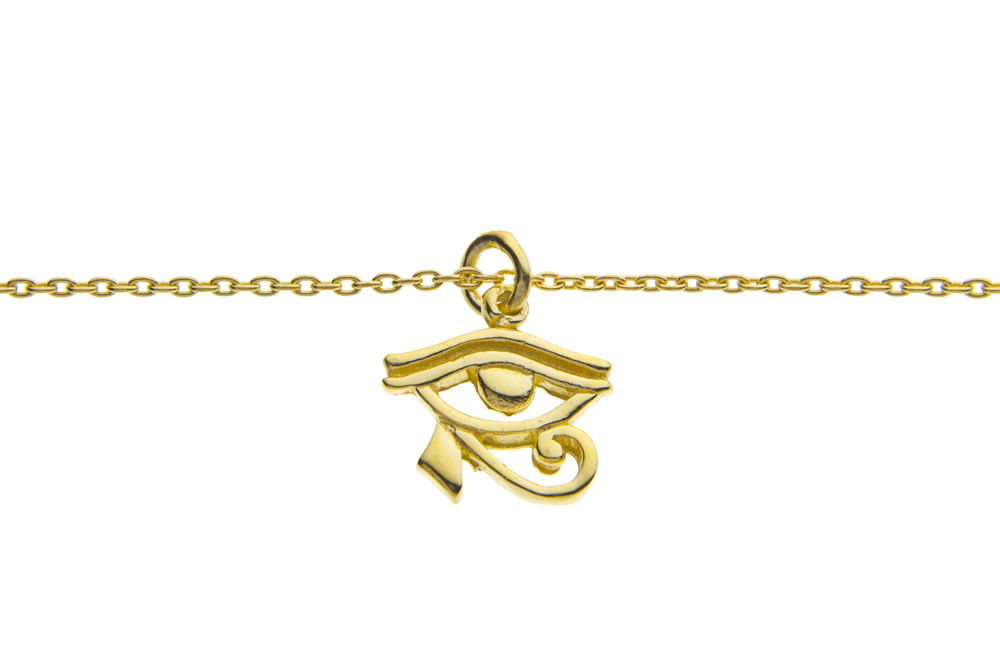 Sterling silver horus eye necklace