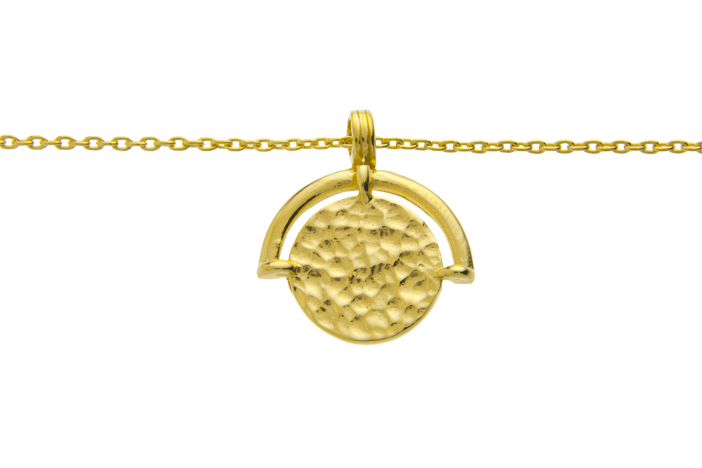 Collar plata 925 círculo martelé 