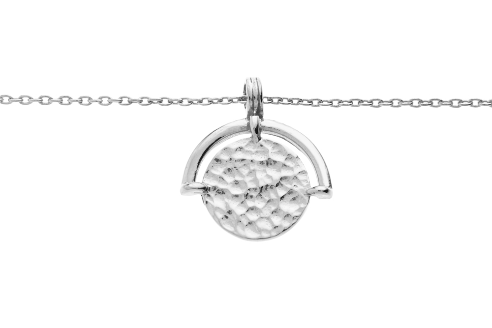 Collar plata 925 círculo martelé 